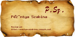 Pántya Szabina névjegykártya