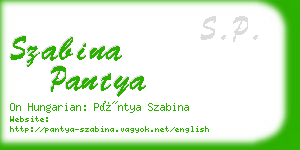 szabina pantya business card